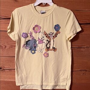 Disney Yellow Winnie the Pooh & Friends Short Sleeve Tee